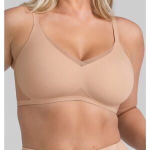 HoneyLove sand Tan Lift Wear Crossover Bra Size 38 B/C (Large)